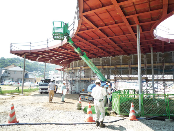 熊本駅西口駅前広場ロータリーは、205社競合のコンペを勝ちとり、構造設計を担当。